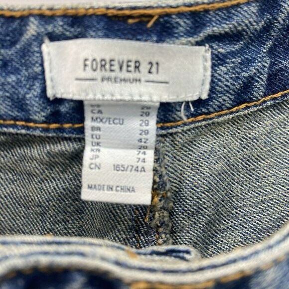 Forever 21 Premium High Rise Wide Leg‎ Denim Jeans Medium Wash Size 29 NWT - Picture 4 of 4